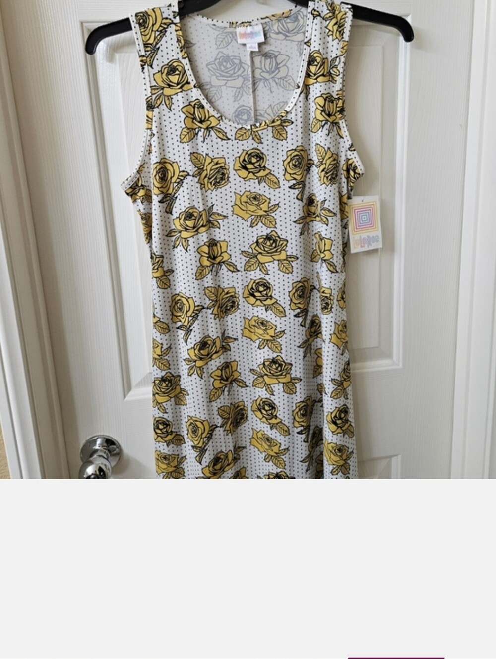 LuLaRoe Yellow Floral Polka Dot Dress
